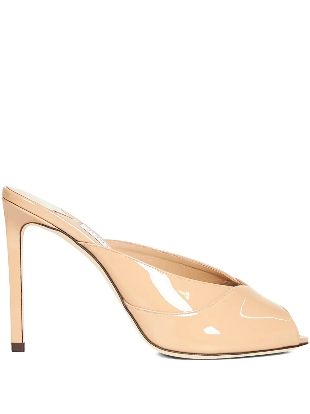 Jimmy Choo 100mm Brigitte Mule Heeled Sandals In Neutral
