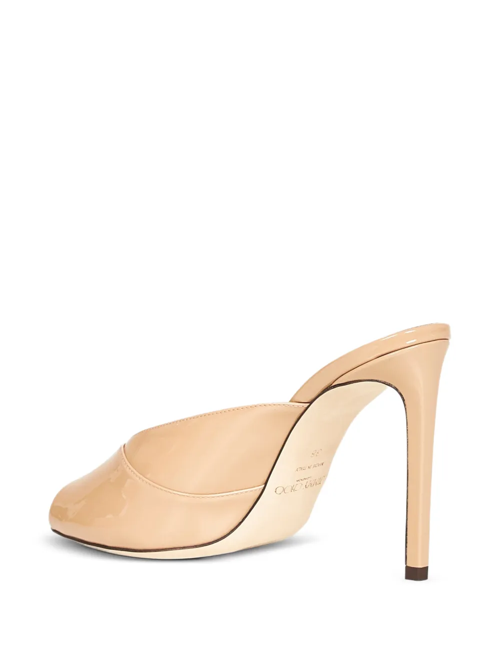 Jimmy Choo 100 mm Brigitte Mule sandalen met hak Beige