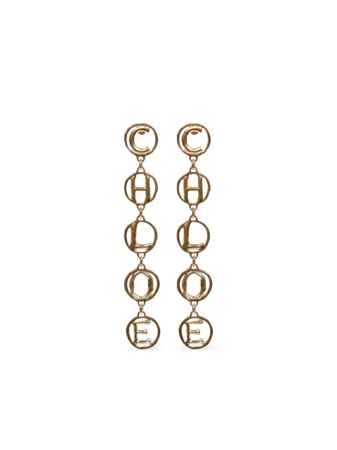 Chloé aretes con letras forjadas