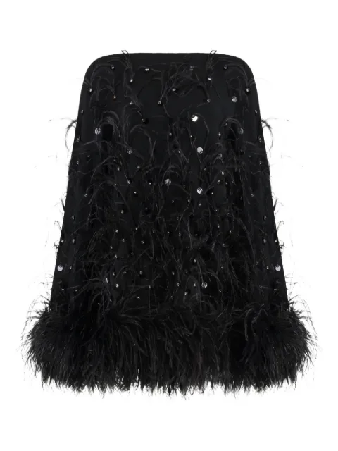 Les Filles d'Eva feather-trim mini dress