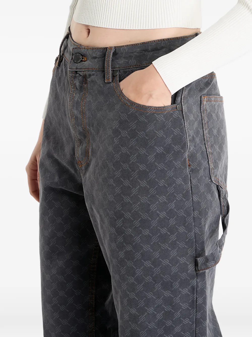 Daily Paper Monogram Workwear Jeans In Gray