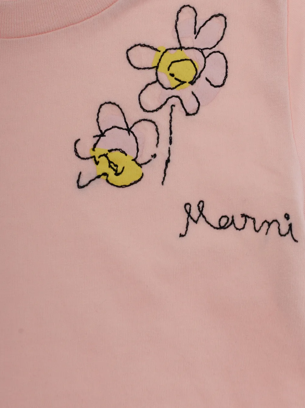 Marni Kids T-shirt met bloemenprint Roze