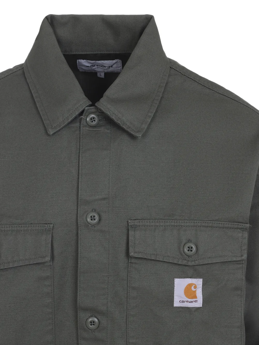 Carhartt Long Sleeve Shirt Jacket With Chest Pockets In Green