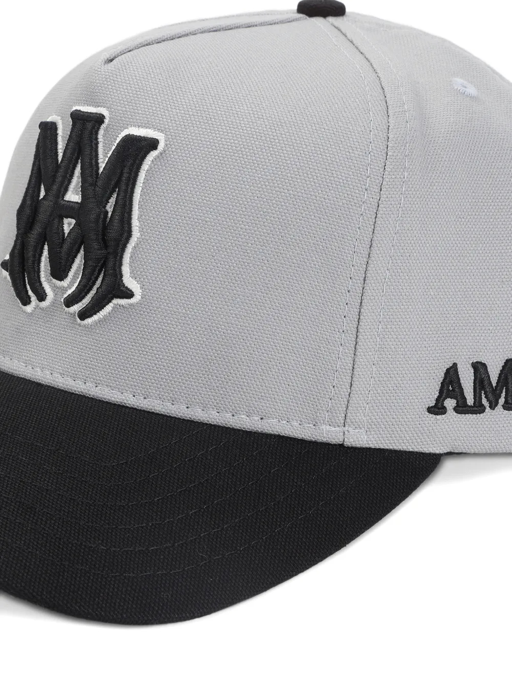 Amiri Two Tone Hat Curved Brim In Gray