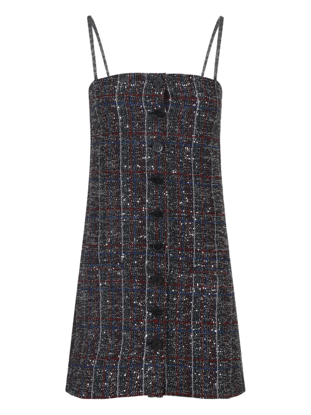 Missoni button check mini dress | Black | Image 1