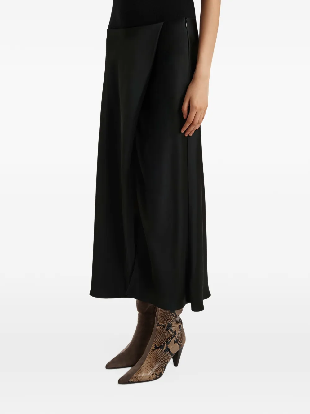 KHAITE concealed-fastening midi skirt - Schwarz