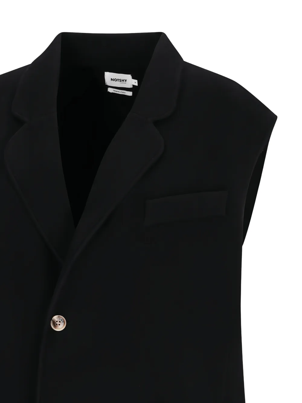 Notshy Nyx Button Fitted Jacket In Black