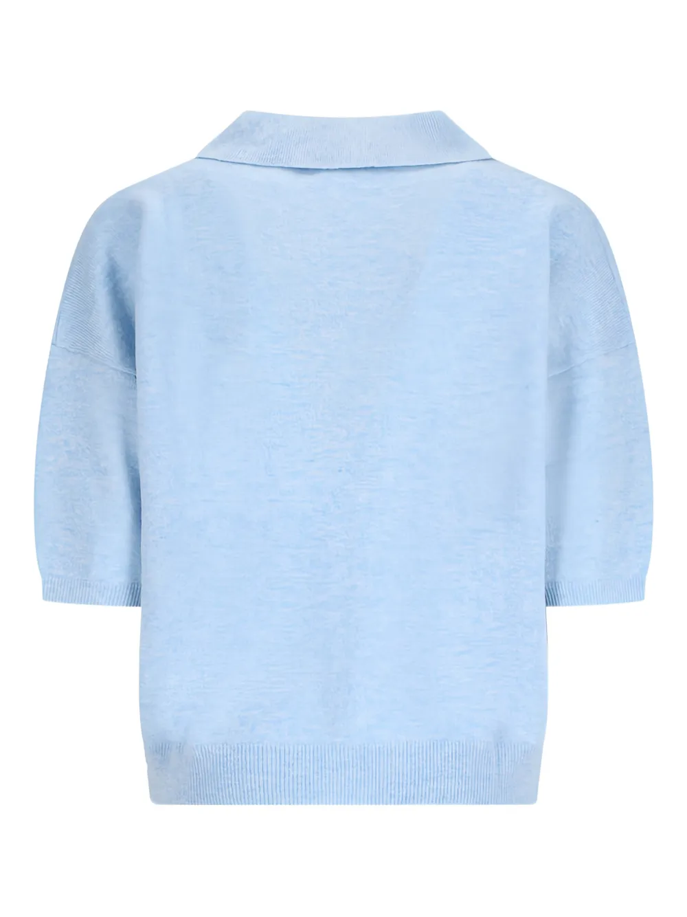 NOTSHY Myles chest pocket wool polo top - Blauw
