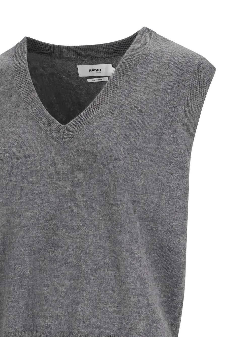 Notshy Elsie V-neck Wool Cardigan In Gray