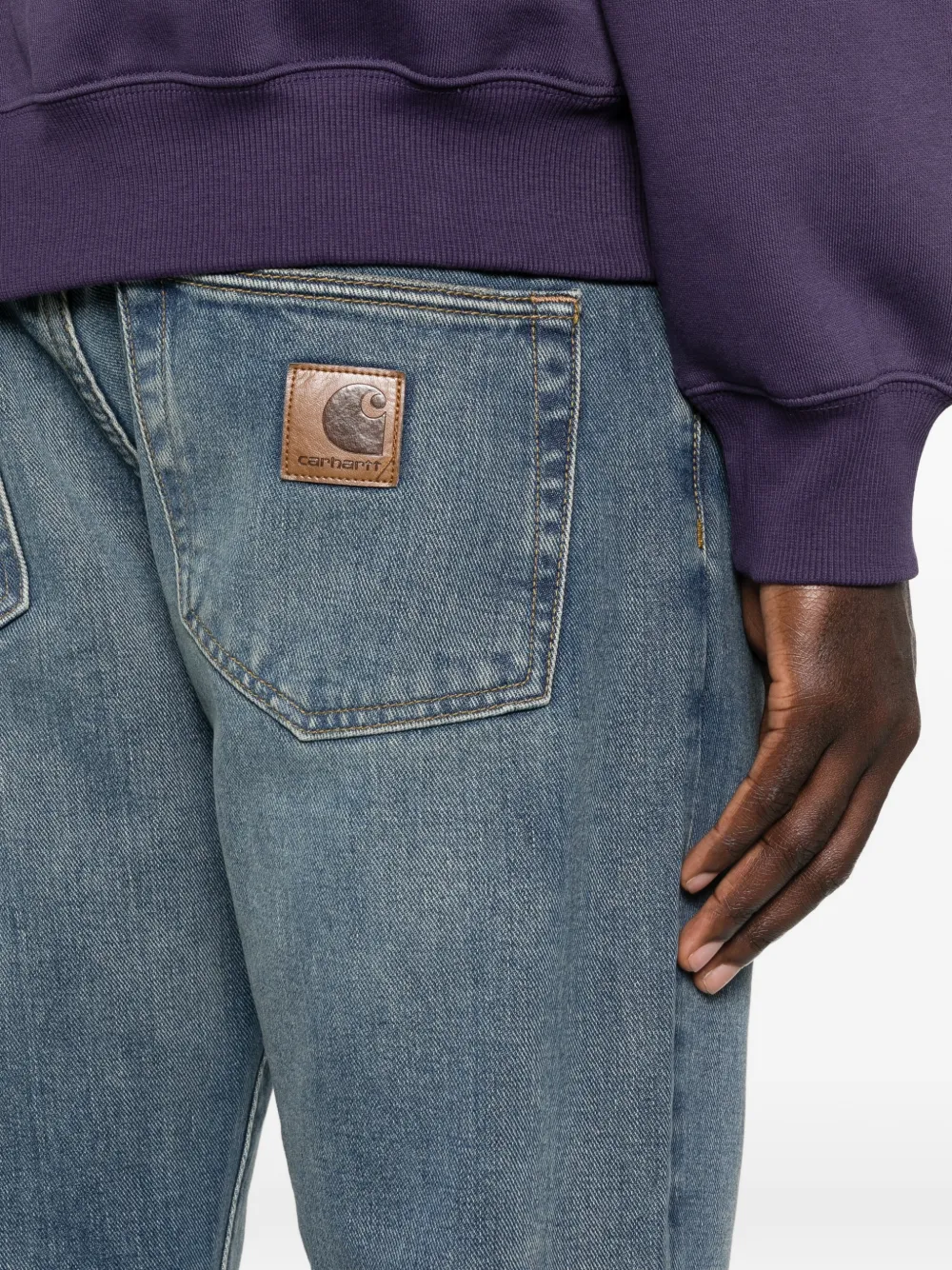 Carhartt WIP Klondike jeans met knopen Blauw