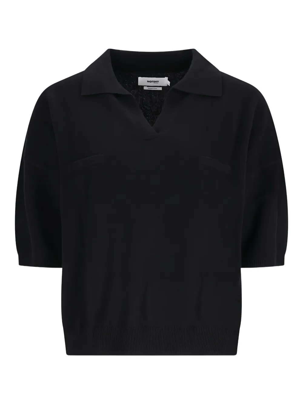 NOTSHY Myles polotop met borstzakken Zwart