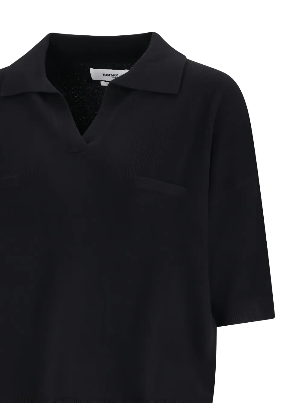 NOTSHY Myles polotop met borstzakken Zwart