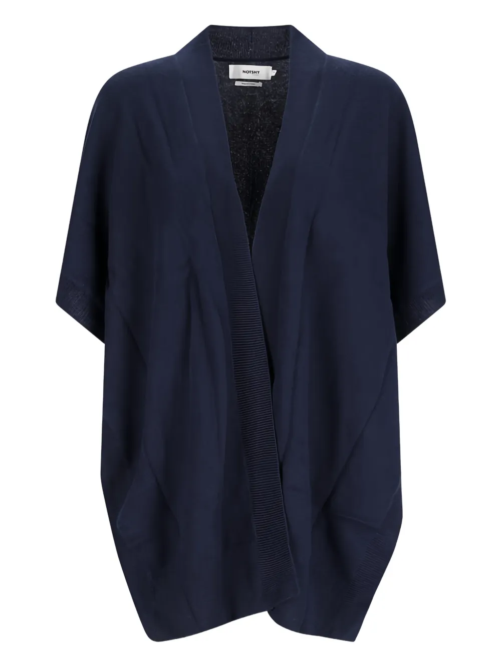 Notshy Hallie Open Front Cape In Blue