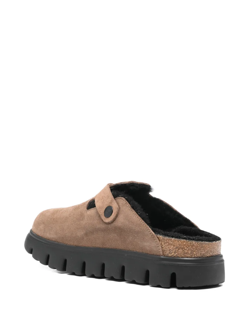 Birkenstock Boston Buckle Slippers In Brown