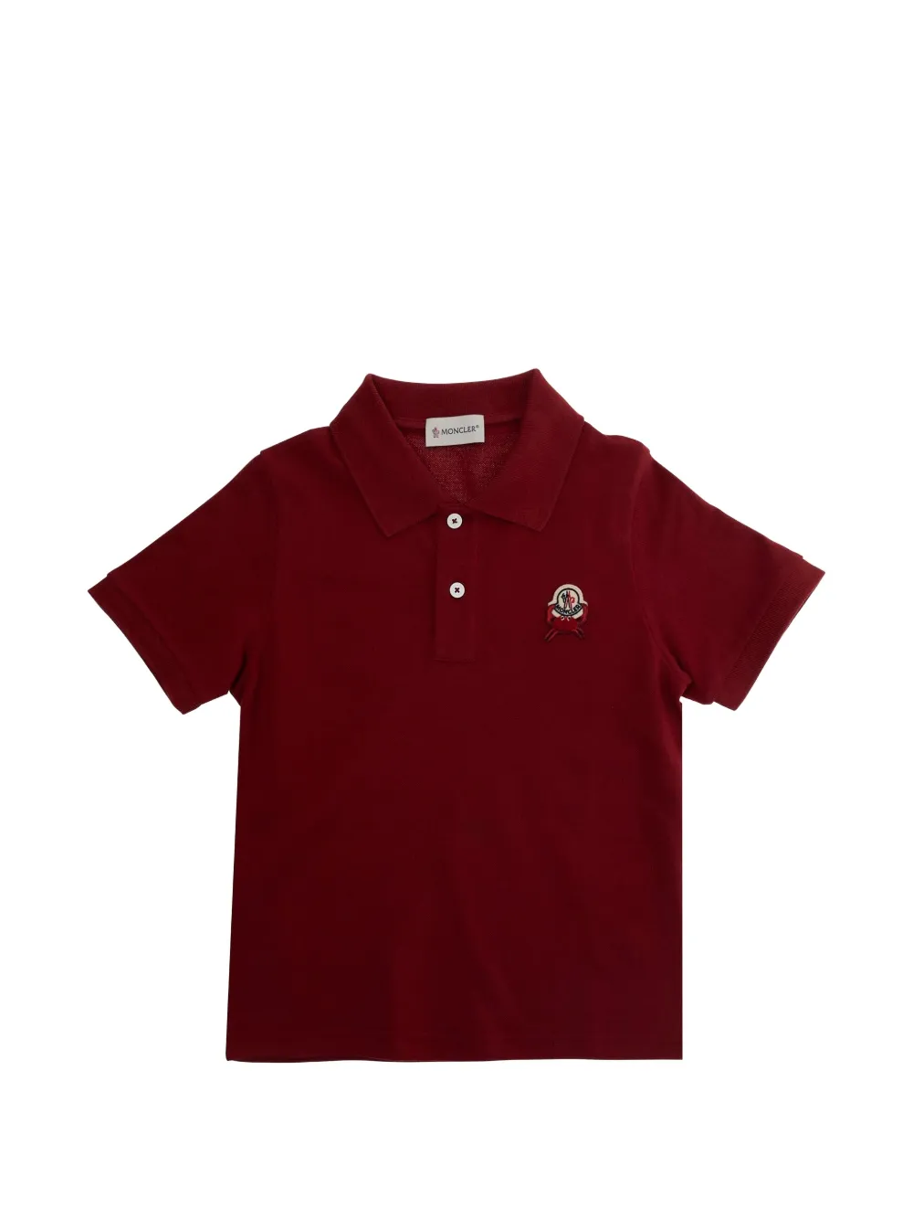Moncler Enfant Katoenen T-shirt met logodetail Rood
