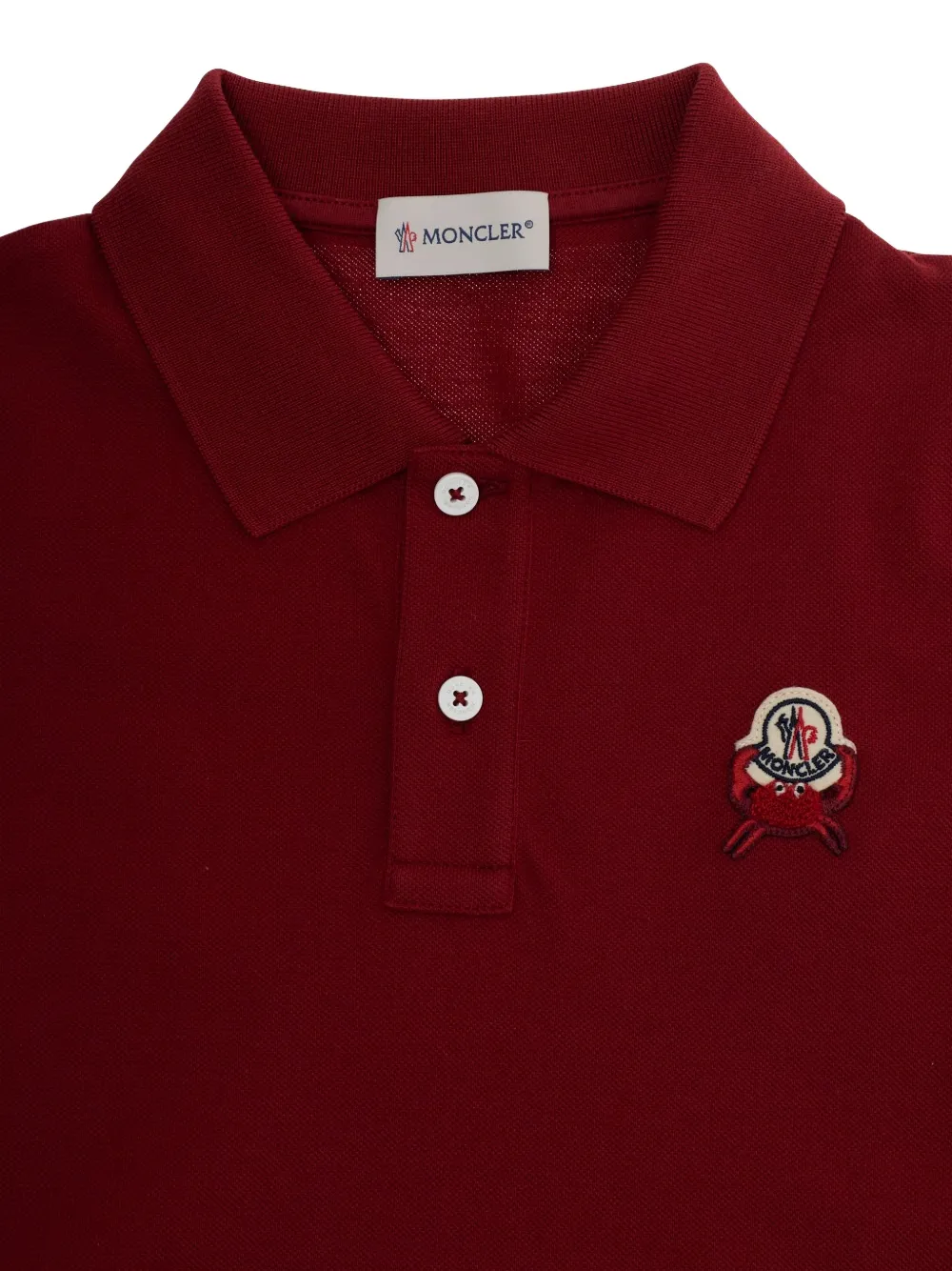 Moncler Enfant Katoenen T-shirt met logodetail Rood