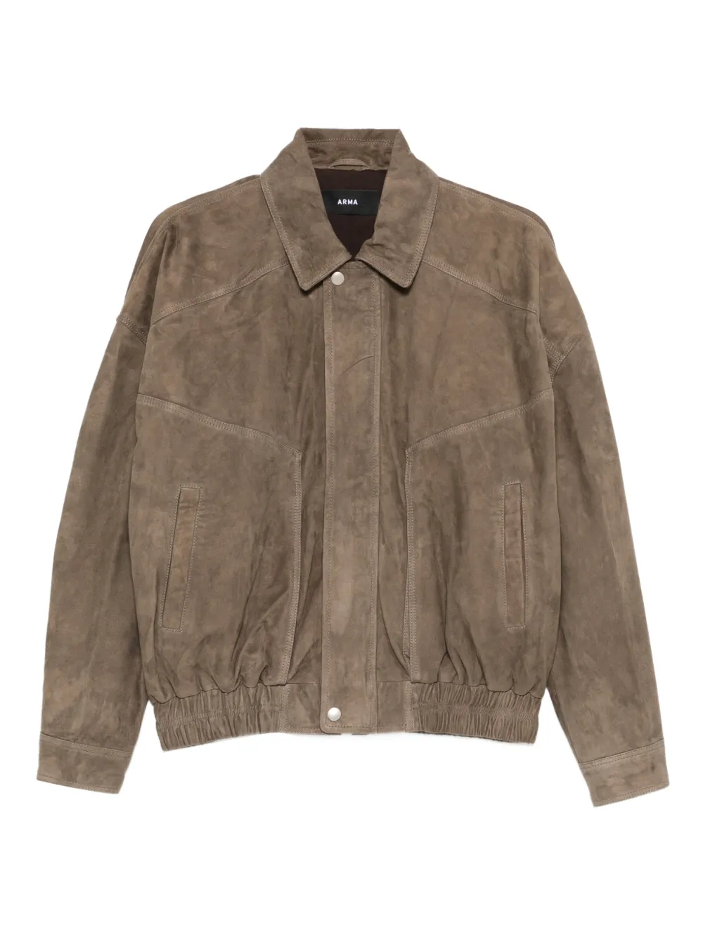 Arma Frederica collared suede jacket - Marrone