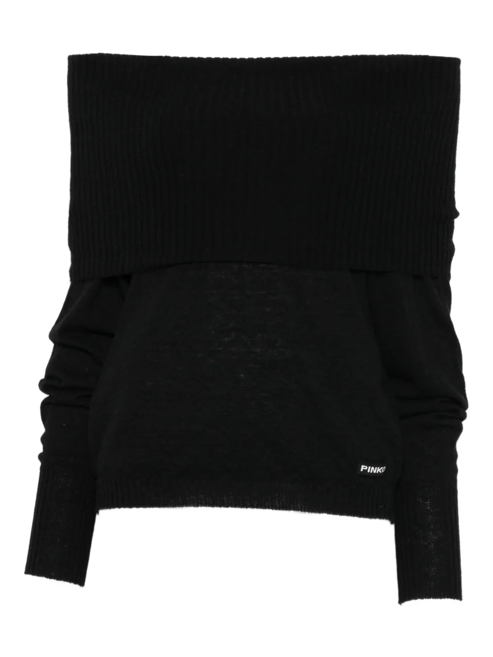 Pinko Off-the-shoulder Sweater In Black