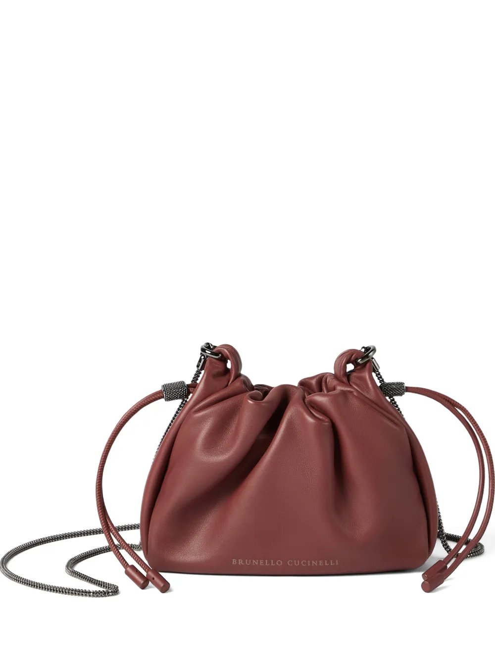 Brunello Cucinelli mini Mellow bucket bag - Rosso