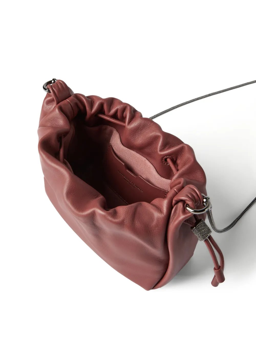 Brunello Cucinelli Mellow mini bucket-tas Rood