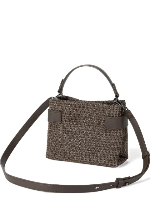 Brunello Cucinelli small Essence net-embroidered tote bag