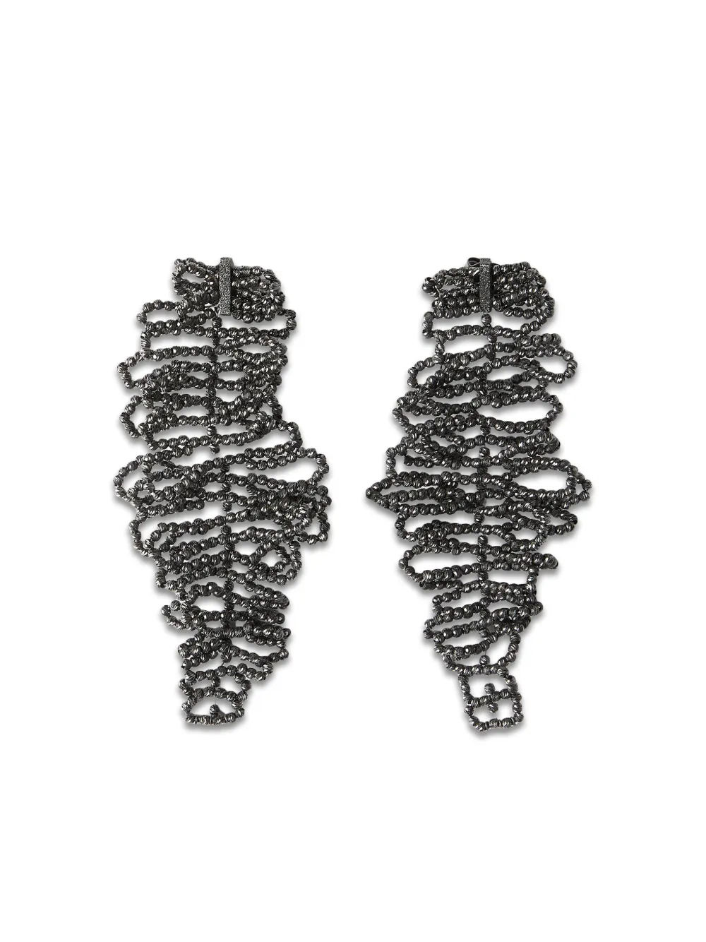 Brunello Cucinelli sculptured-design earrings | Silver | Image 1