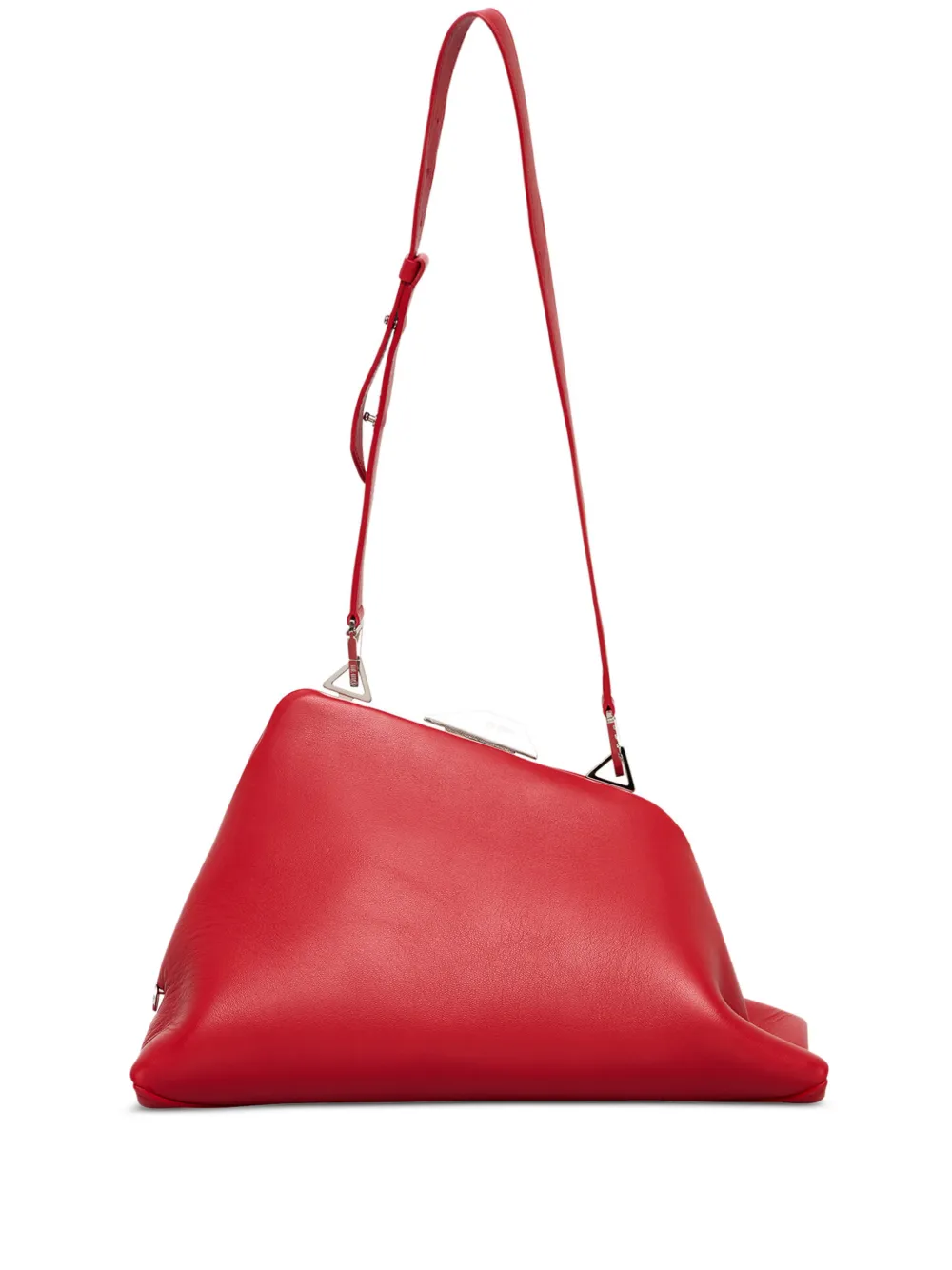 The Attico silver-tone hardware shoulder bag - Rosso