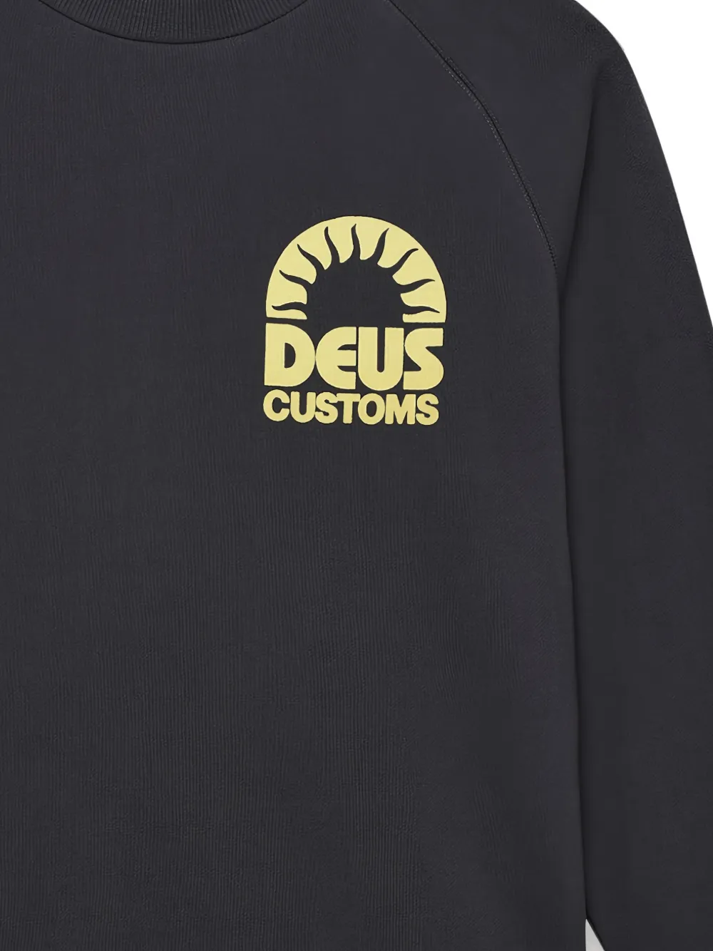 Deus Ex Machina Logo Crew Neck Sweatshirt In Black
