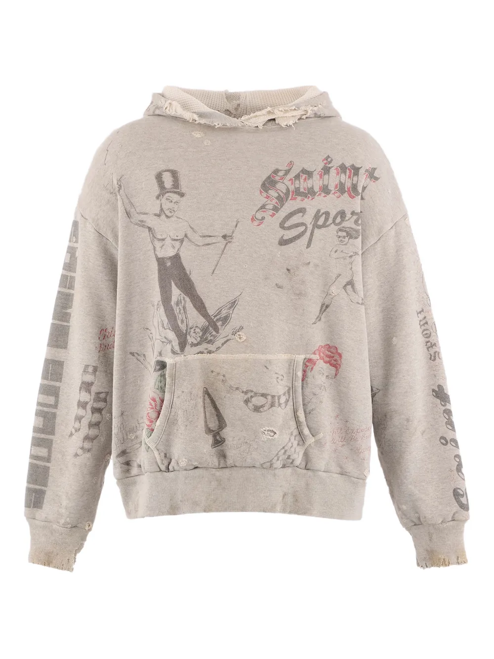 SAINT MXXXXXX hoodie con estampado gráfico | gris | Image 1