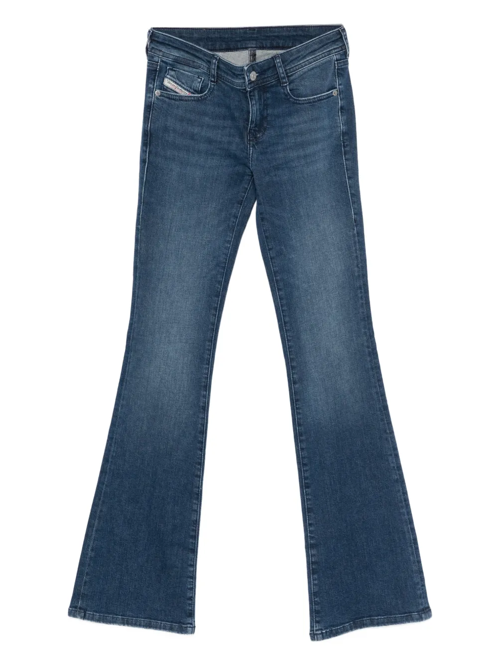 Diesel Denim Cotton Flared Jeans In Blue