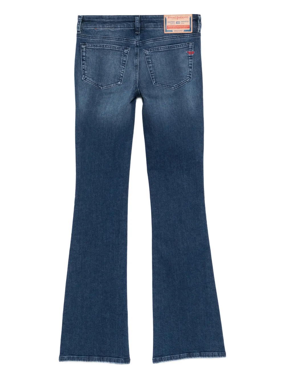 Diesel Denim Cotton Flared Jeans In Blue
