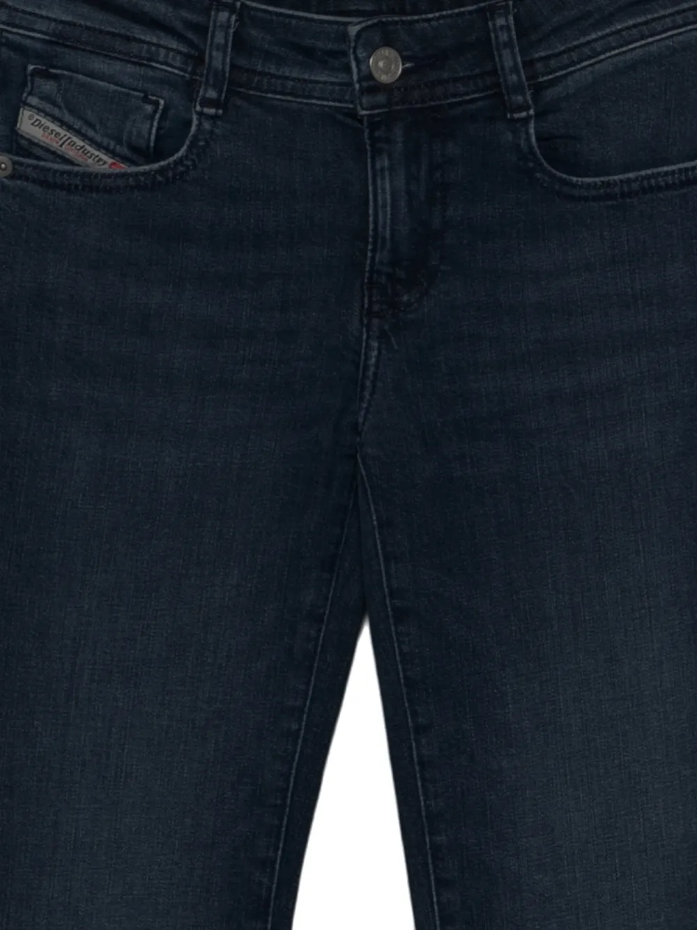 Diesel Denim Cotton Flared Jeans In Blue