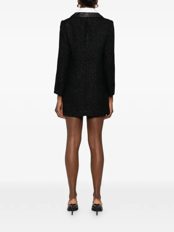 Self-Portrait Boucl Mini Dress - Black