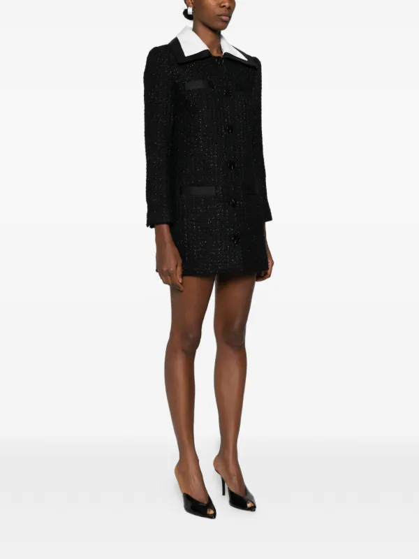 Self-portrait Boucl Mini Dress - Black Self-portrait Boucl Mini Dress - Black