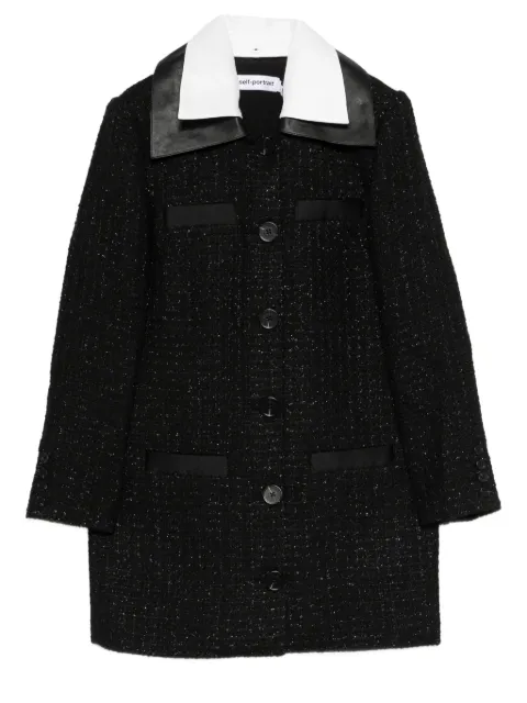 Self-Portrait bouclé mini dress