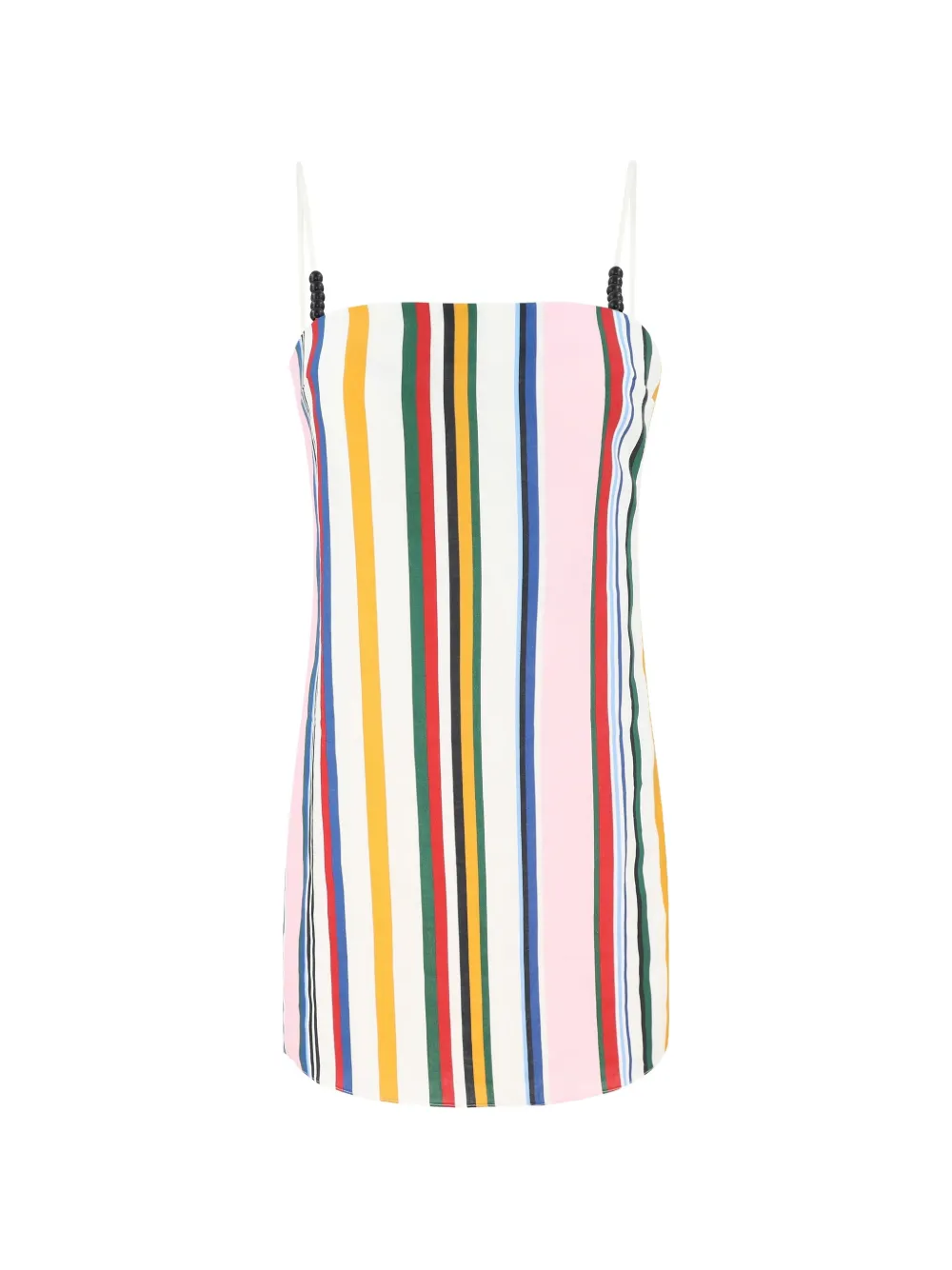 Cala de la Cruz Ancona striped-pattern mini dress - Bianco