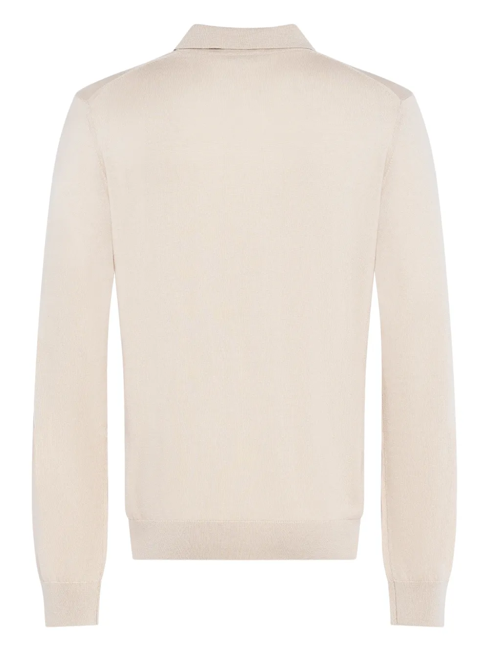 FRANZESE COLLECTION buttoned ribbed polo shirt - Beige