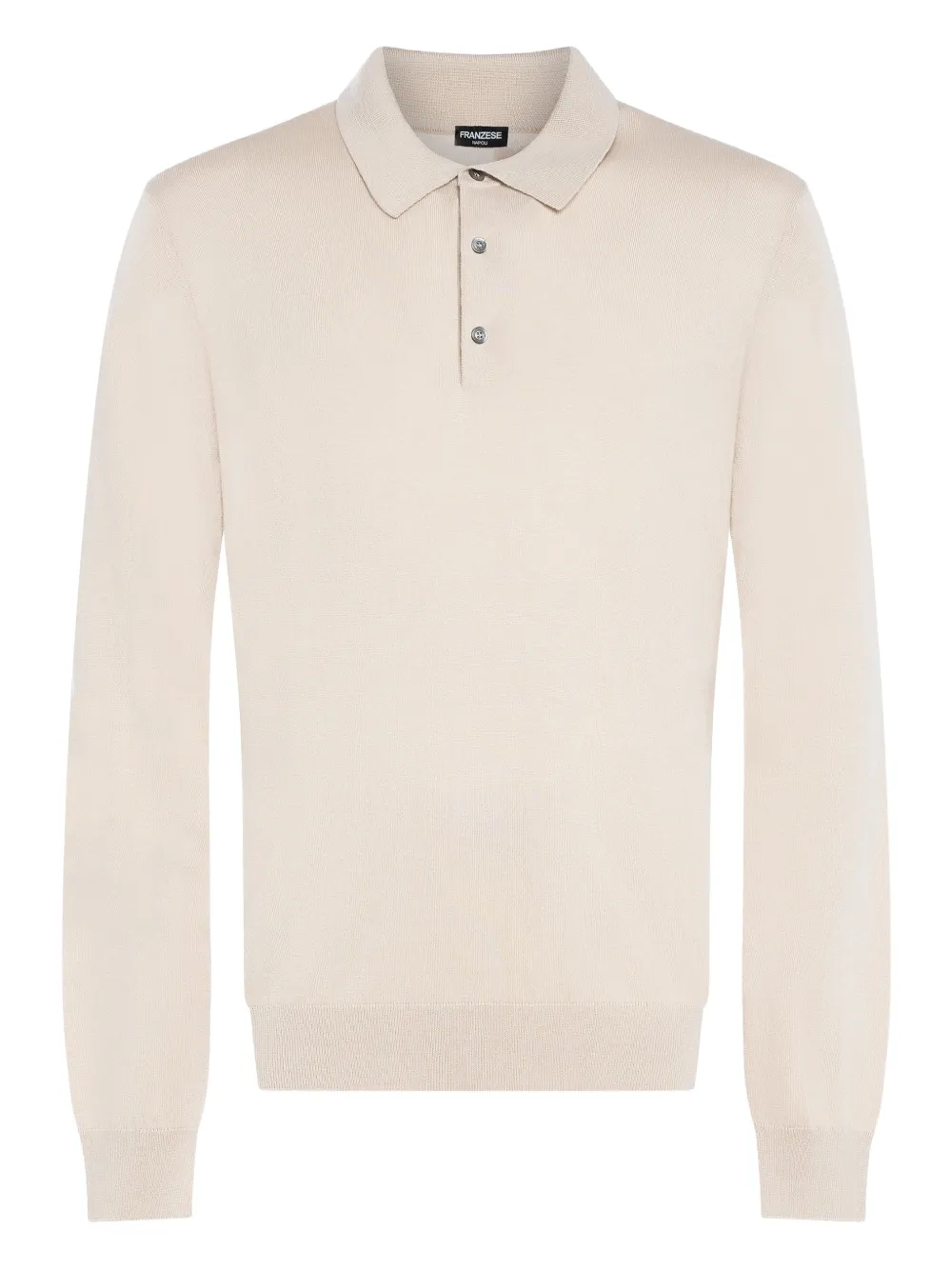 FRANZESE COLLECTION playera tipo polo tejida de canalé | neutro | Image 1