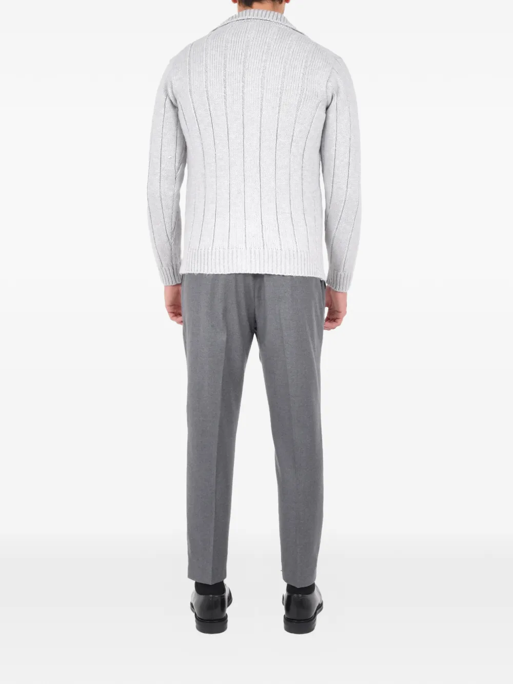 FRANZESE COLLECTION ribbed cardigan - Grijs