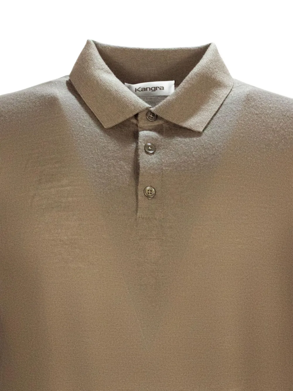 Kangra wool polo shirt - Bruin