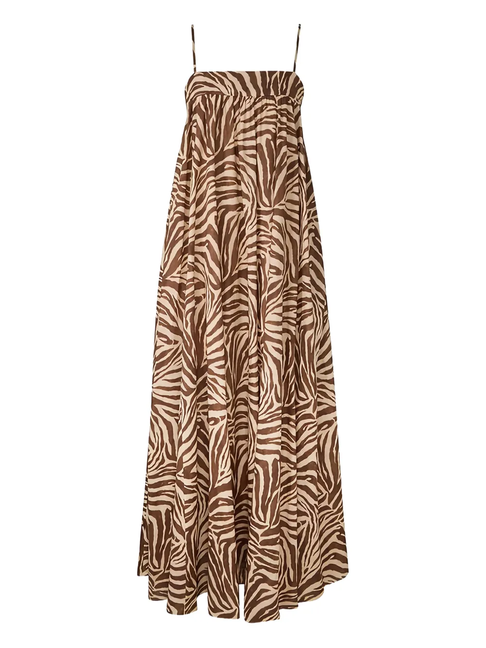 ZIMMERMANN Wanderlust zebra-print midi dress | Brown | Image 1