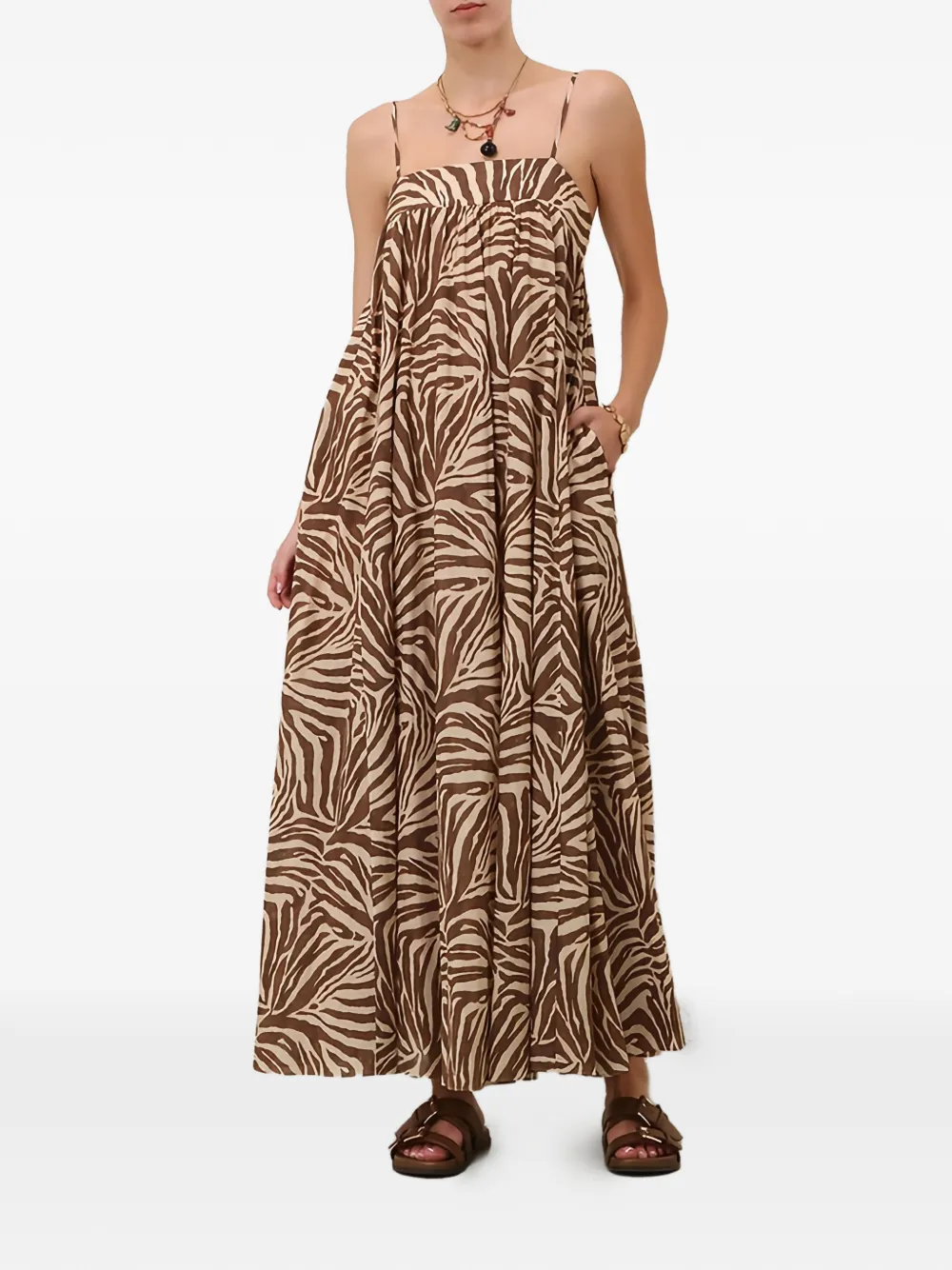 ZIMMERMANN Wanderlust zebra-print midi dress | Day Dresses | Image 2