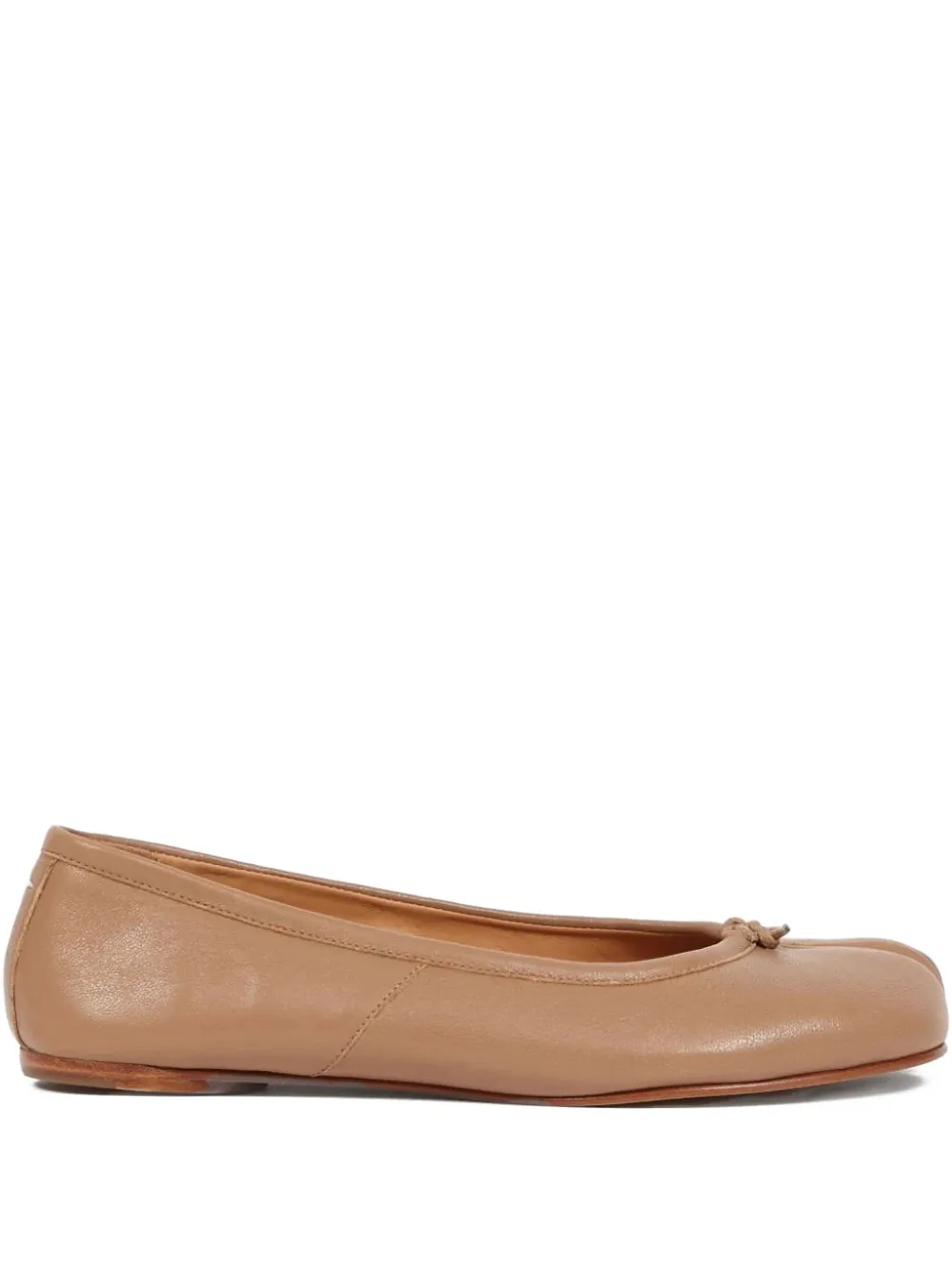 Maison Margiela Tabi Toe calf leather ballet flats - ニュートラル