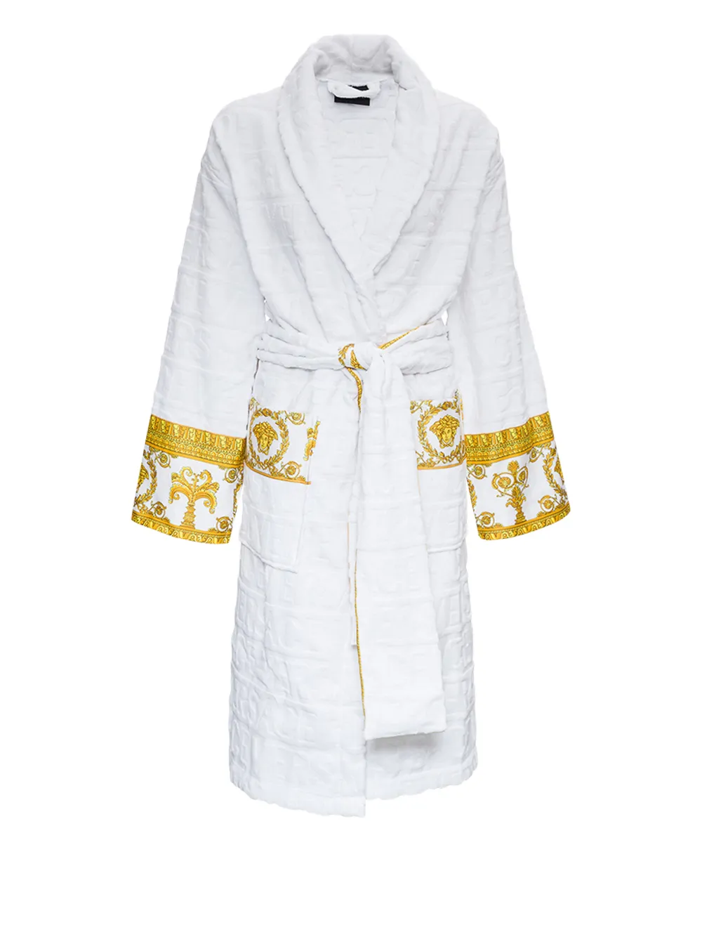 Versace Home Medusa motif border dressing gown | White | Image 1