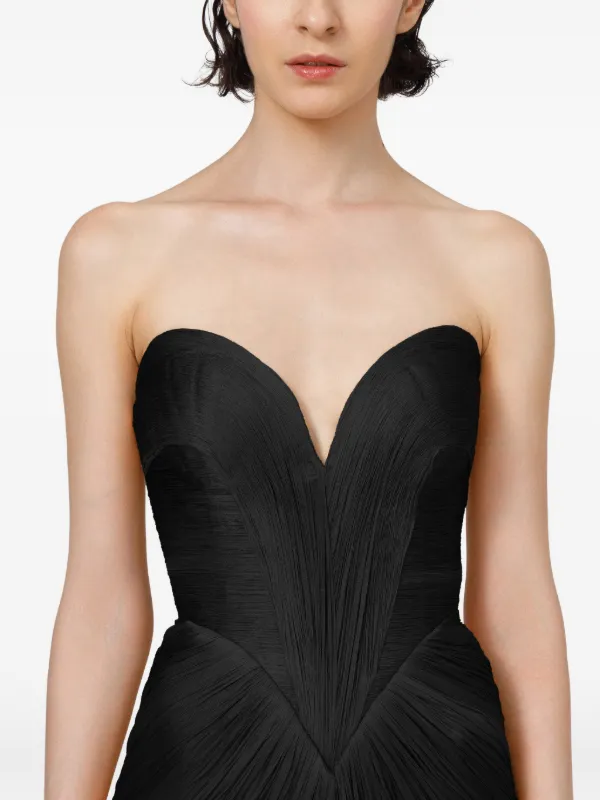 christina maxi dress Christina Black Maxi Dress with Lace Trim and 3D Florals, L / Black