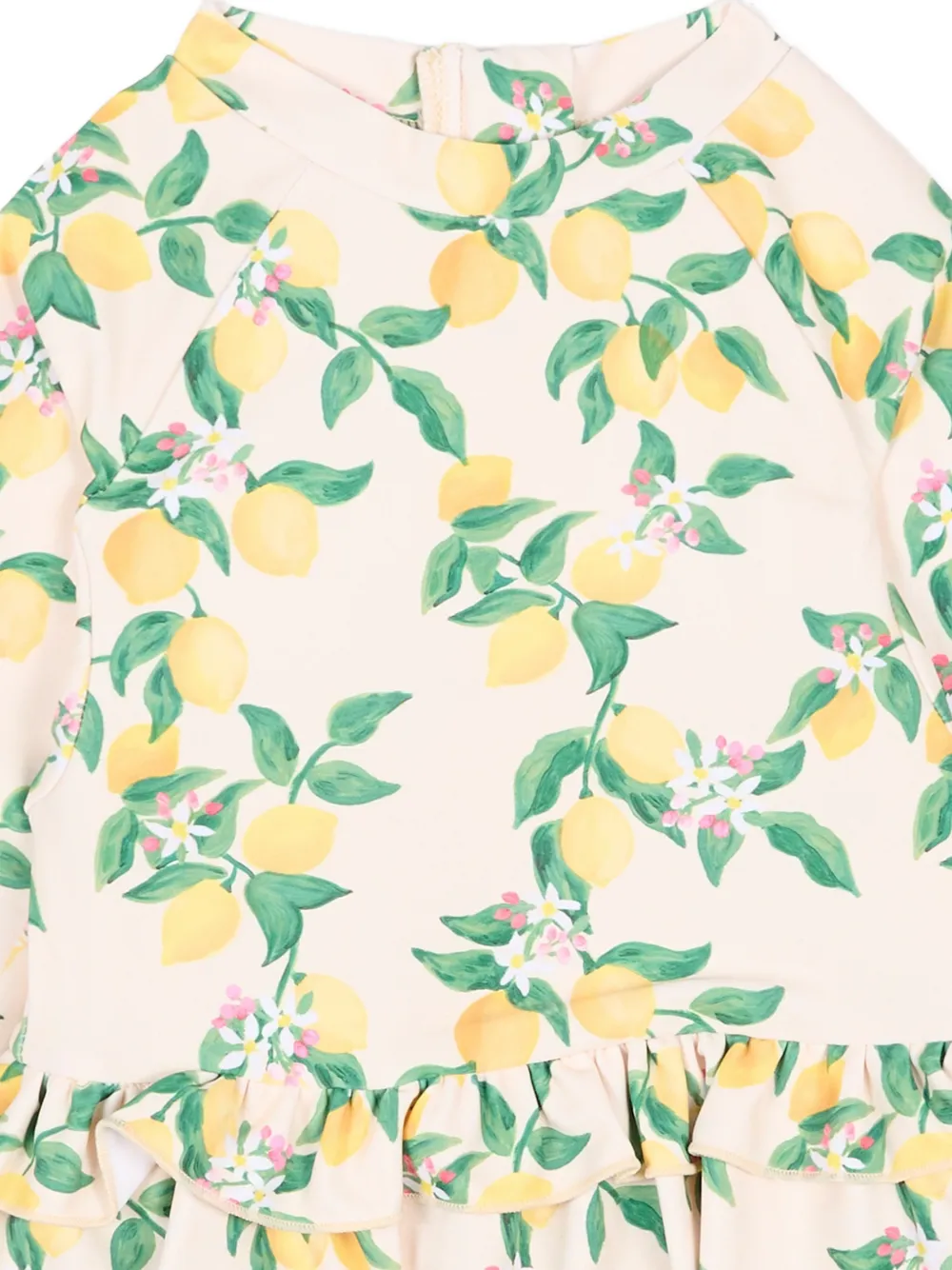 Molo Badpak met citroenprint en ruches Beige