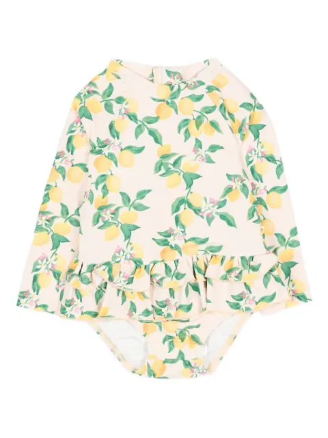 Molo ruffled limon-print swimsuit