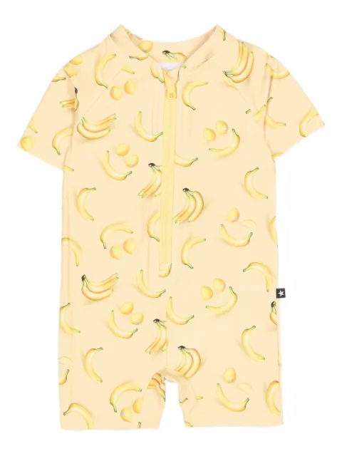 Molo banana-print zip-up swimwear