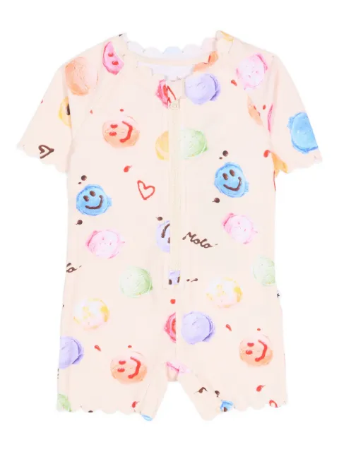 Molo Scalloped printed swimsuit