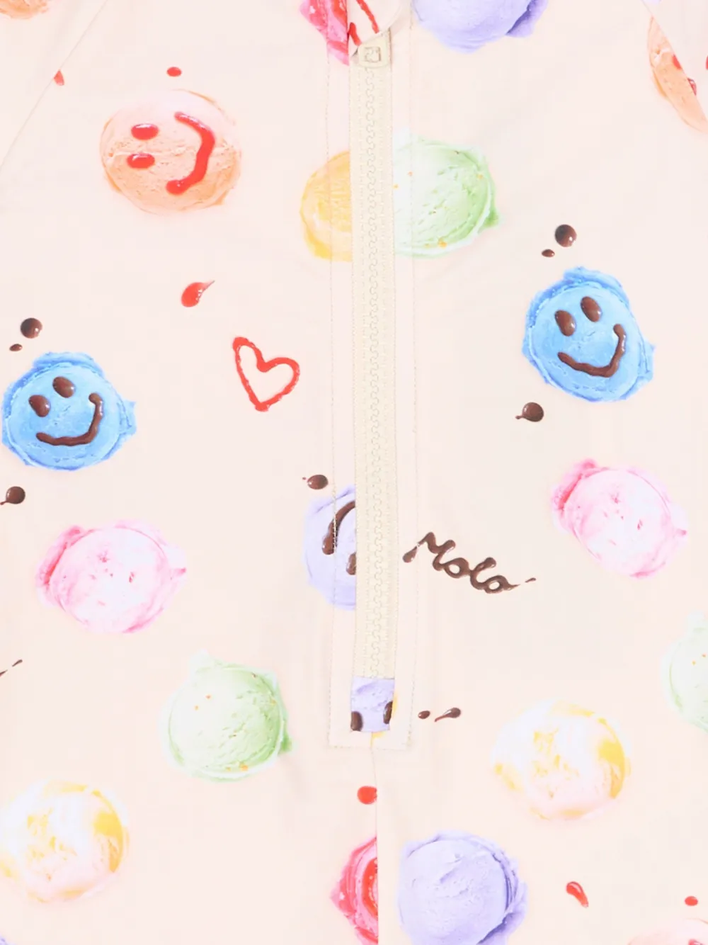 Molo Gewelfd badpak net print Beige